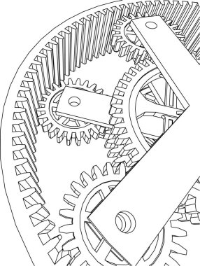 Mimari sanat konseptinde soyut çizgiler, minimum geometrik şekiller. 