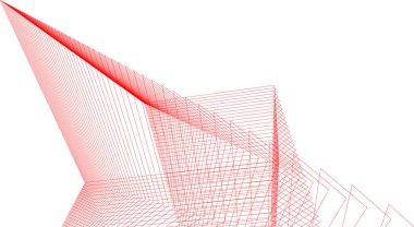 Mimari sanat konseptinde soyut çizgiler, minimum geometrik şekiller. 