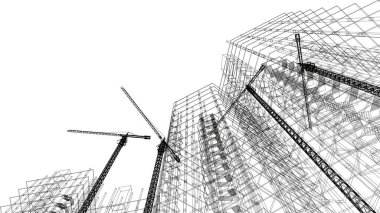 minimal geometrik şekiller, mimari çizgiler