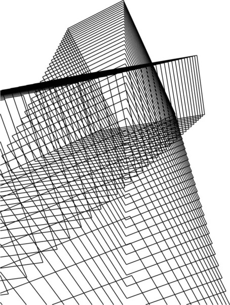 Formas Geométricas Mínimas Linhas Arquitetônicas —  Vetores de Stock