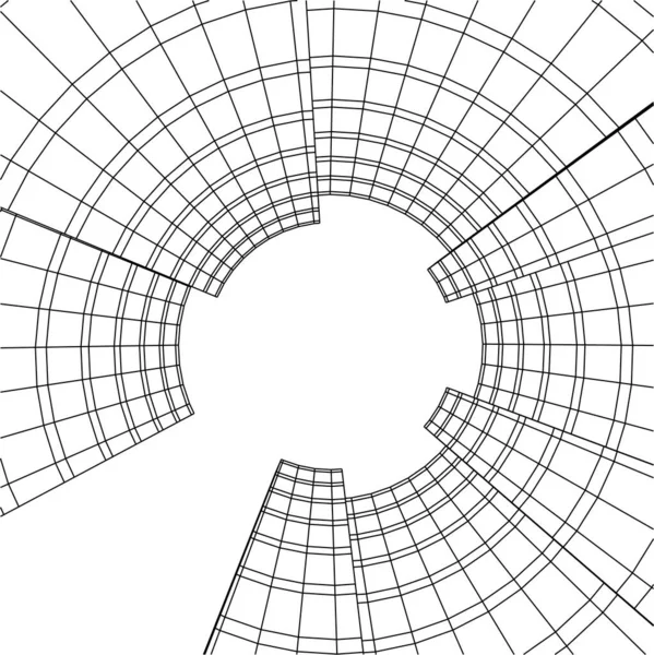 Abstrakta Teckningslinjer Arkitektonisk Konst Koncept Minimala Geometriska Former — Stock vektor
