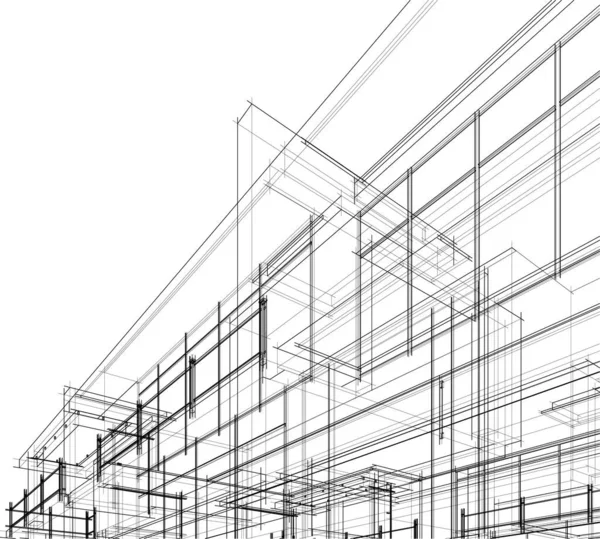 建筑3D背景图 — 图库矢量图片