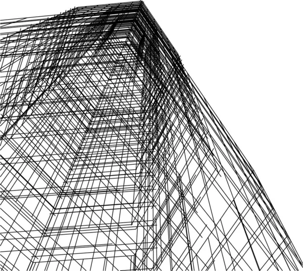 Architecture Bâtiment Illustration Sur Fond — Image vectorielle