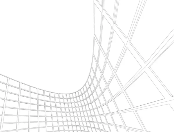 Linhas Abstratas Desenho Conceito Arte Arquitetônica Formas Geométricas Mínimas —  Vetores de Stock