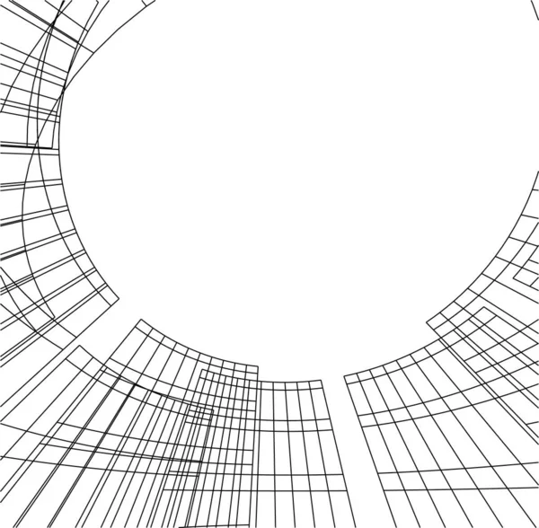 Linhas Abstratas Desenho Conceito Arte Arquitetônica Formas Geométricas Mínimas —  Vetores de Stock