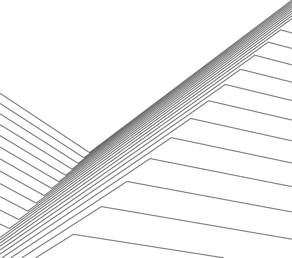 Abstracte Tekenlijnen Architectonisch Kunstconcept Minimale Geometrische Vormen — Stockvector