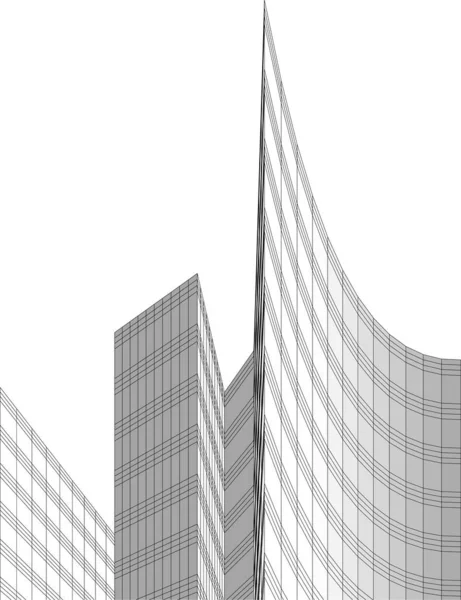 Arquitetura Edifício Ilustração Fundo —  Vetores de Stock