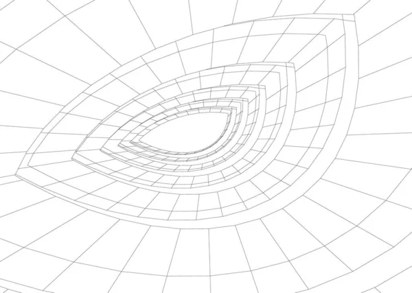 Líneas Abstractas Dibujo Concepto Arte Arquitectónico Formas Geométricas Mínimas — Archivo Imágenes Vectoriales