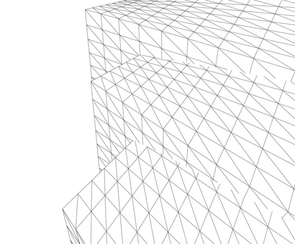 Linhas Abstratas Desenho Conceito Arte Arquitetônica Formas Geométricas Mínimas —  Vetores de Stock