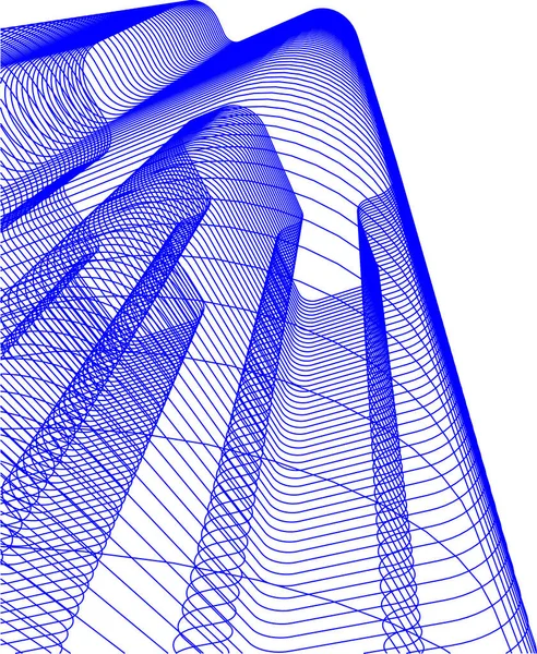 Αφηρημένες Σχεδιαστικές Γραμμές Στην Αρχιτεκτονική Έννοια Της Τέχνης Ελάχιστα Γεωμετρικά — Διανυσματικό Αρχείο