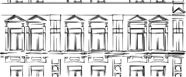 Abstracte Tekenlijnen Architectonisch Kunstconcept Minimale Geometrische Vormen — Stockvector