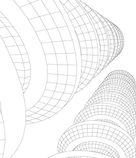 Lignes Dessin Abstraites Dans Concept Art Architectural Formes Géométriques Minimales — Image vectorielle