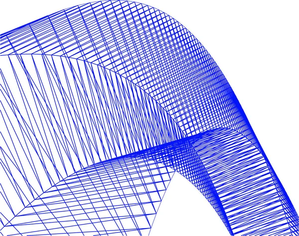 Linhas Abstratas Desenho Conceito Arte Arquitetônica Formas Geométricas Mínimas —  Vetores de Stock