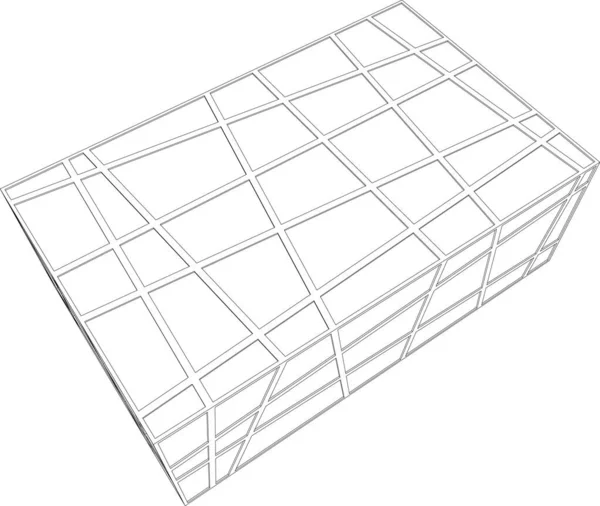 Formas Geométricas Mínimas Linhas Arquitetônicas — Vetor de Stock