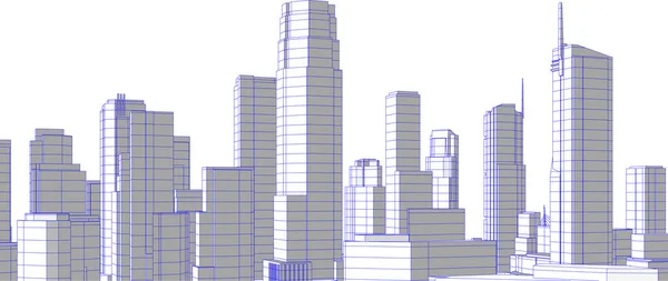 Linhas Abstratas Desenho Conceito Arte Arquitetônica Formas Geométricas Mínimas — Vetor de Stock