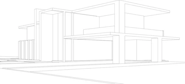 Formes Géométriques Minimales Lignes Architecturales — Image vectorielle