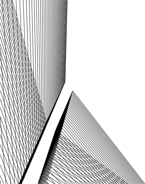 Formes Géométriques Minimales Lignes Architecturales — Image vectorielle