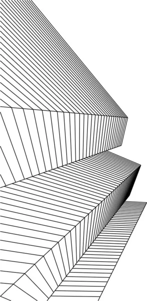 Formas Geométricas Mínimas Líneas Arquitectónicas — Vector de stock