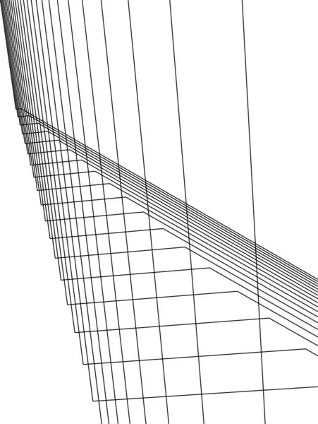 Formas Geométricas Mínimas Linhas Arquitetônicas —  Vetores de Stock