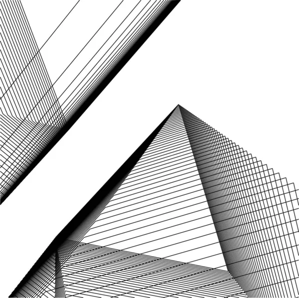 Formas Geométricas Mínimas Linhas Arquitetônicas —  Vetores de Stock