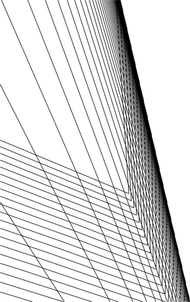 Abstracte Tekenlijnen Architectonisch Kunstconcept Minimale Geometrische Vormen — Stockvector