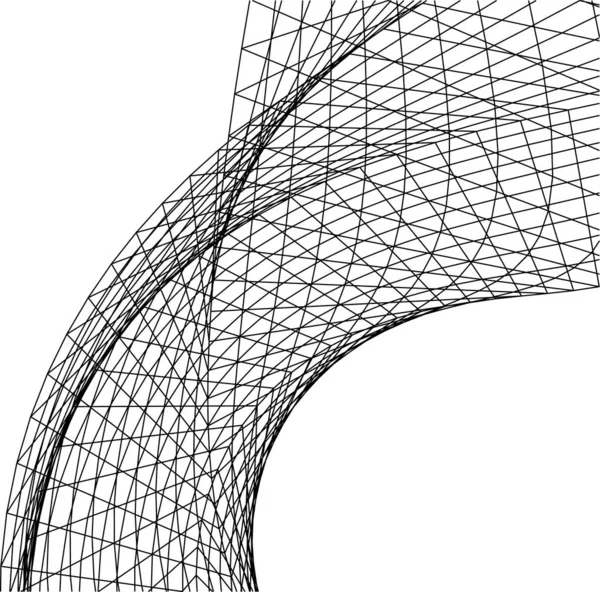 Linhas Abstratas Desenho Conceito Arte Arquitetônica Formas Geométricas Mínimas — Vetor de Stock