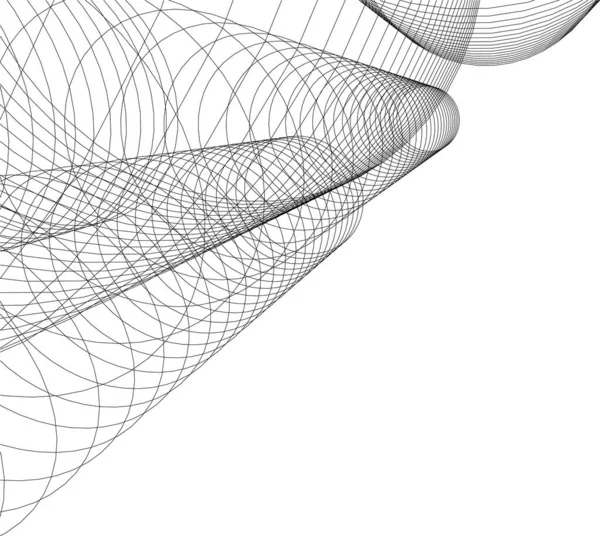 Linhas Abstratas Desenho Conceito Arte Arquitetônica Formas Geométricas Mínimas — Vetor de Stock