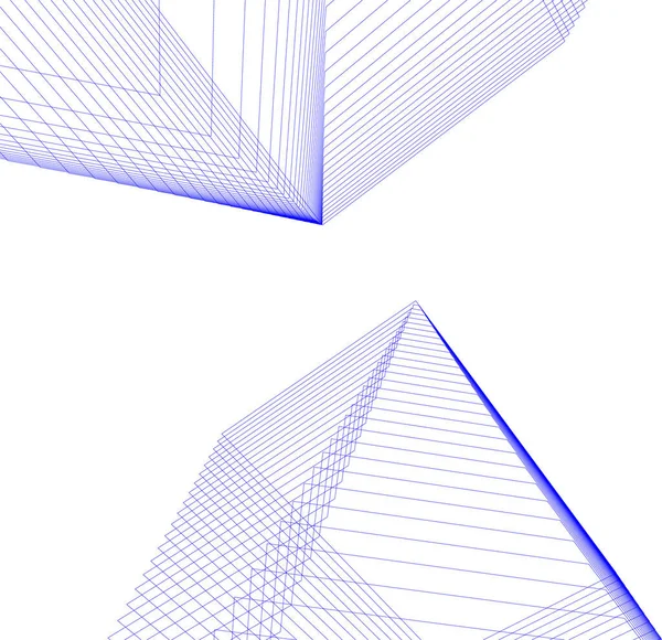 Минимальные Геометрические Формы Архитектурные Линии — стоковый вектор