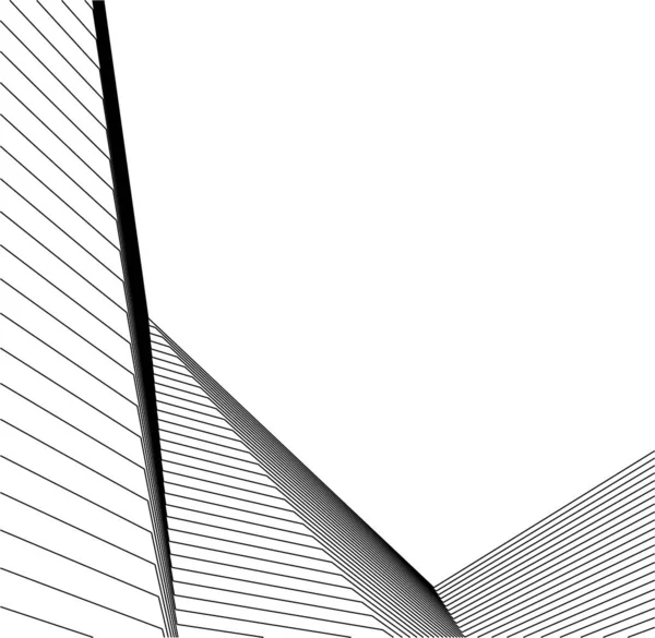 Linhas Abstratas Desenho Conceito Arte Arquitetônica Formas Geométricas Mínimas —  Vetores de Stock