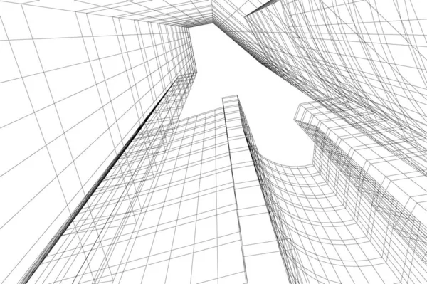 建筑3D背景图 — 图库矢量图片