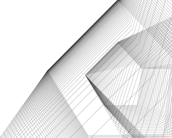 Minimale Geometrische Formen Architektonische Linien — Stockvektor