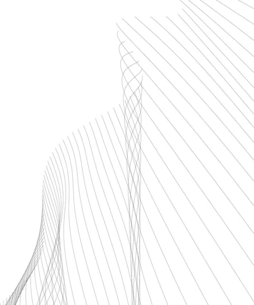 Líneas Abstractas Dibujo Concepto Arte Arquitectónico Formas Geométricas Mínimas — Archivo Imágenes Vectoriales