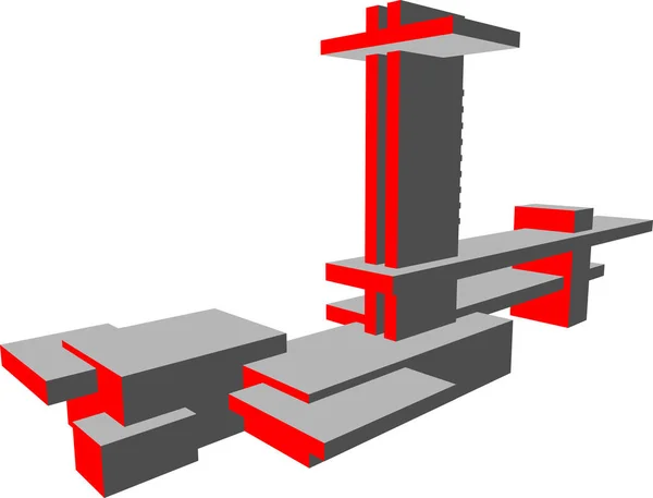 Forme Geometriche Minimali Linee Architettoniche — Vettoriale Stock