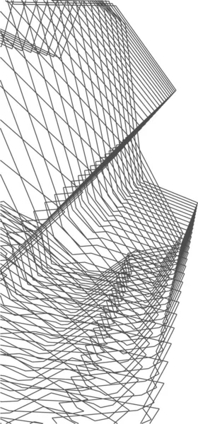 Lignes Dessin Abstraites Dans Concept Art Architectural Formes Géométriques Minimales — Image vectorielle