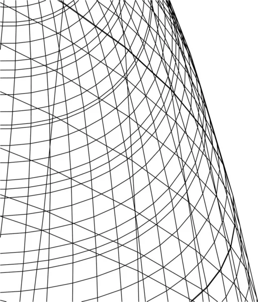 Linhas Abstratas Desenho Conceito Arte Arquitetônica Formas Geométricas Mínimas — Vetor de Stock