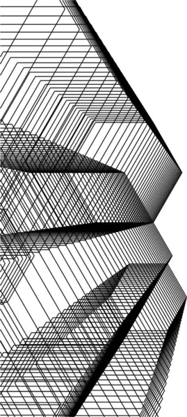 Formas Geométricas Mínimas Líneas Arquitectónicas — Vector de stock