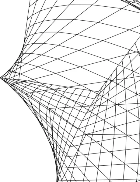 Minimal Geometrik Şekiller Mimari Çizgiler — Stok Vektör