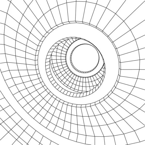 Abstrakta Teckningslinjer Arkitektonisk Konst Koncept Minimala Geometriska Former — Stock vektor