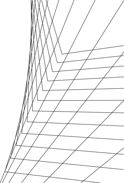 Formas Geométricas Mínimas Linhas Arquitetônicas — Vetor de Stock