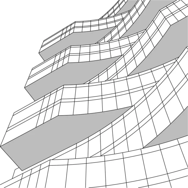 Építészet Épület Illusztráció Háttér — Stock Vector