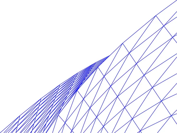 最小限の幾何学的形状建築線 — ストックベクタ