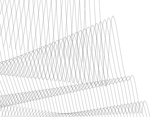 Abstracte Tekenlijnen Architectonisch Kunstconcept Minimale Geometrische Vormen — Stockvector