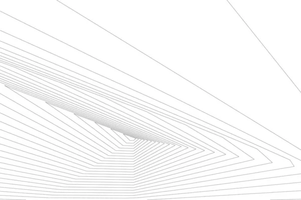 Líneas Abstractas Dibujo Concepto Arte Arquitectónico Formas Geométricas Mínimas — Archivo Imágenes Vectoriales