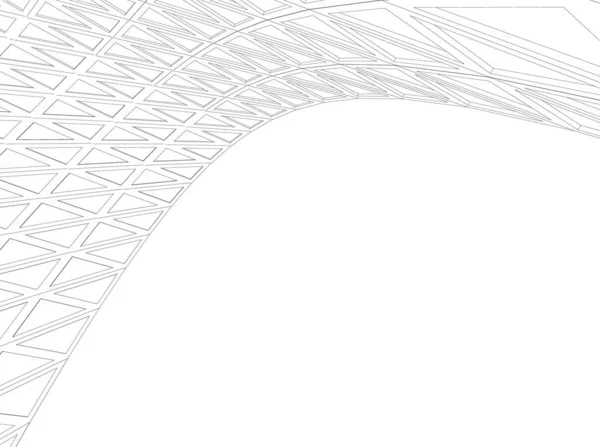 建筑艺术概念中的抽象绘图线 最小几何形状 — 图库矢量图片