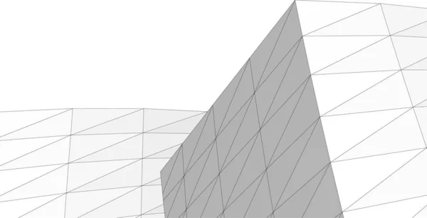 Formas Geométricas Mínimas Líneas Arquitectónicas — Vector de stock