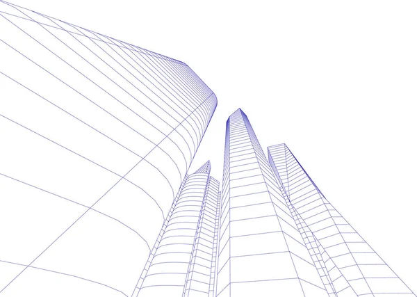 Líneas Abstractas Dibujo Concepto Arte Arquitectónico Formas Geométricas Mínimas — Archivo Imágenes Vectoriales