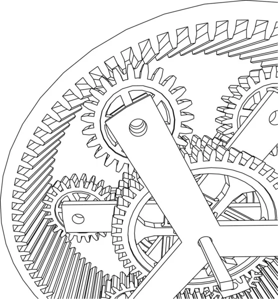 Linhas Abstratas Desenho Conceito Arte Arquitetônica Formas Geométricas Mínimas —  Vetores de Stock