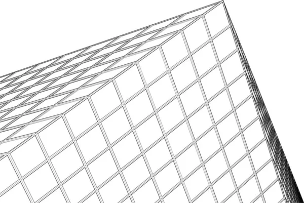 Lignes Dessin Abstraites Dans Concept Art Architectural Formes Géométriques Minimales — Image vectorielle