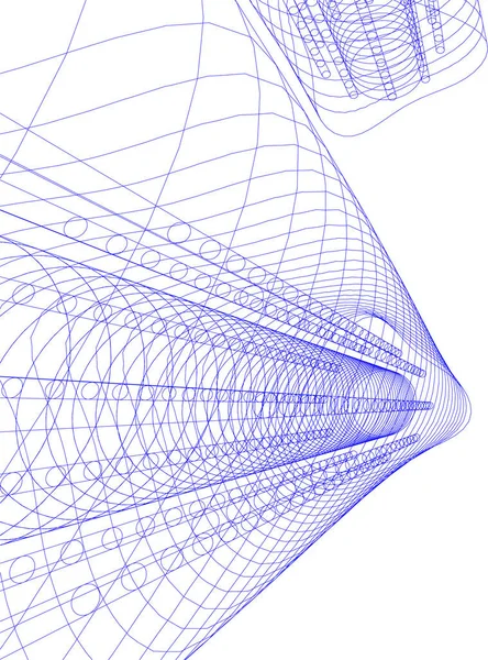 Lignes Dessin Abstraites Dans Concept Art Architectural Formes Géométriques Minimales — Image vectorielle