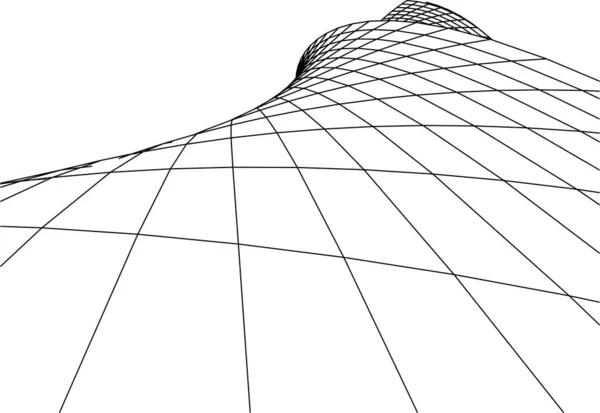 Formas Geométricas Mínimas Linhas Arquitetônicas —  Vetores de Stock